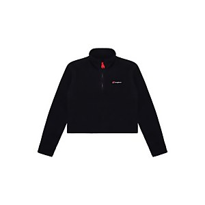 Women's Prism Crop Half Zip Fleece - Black