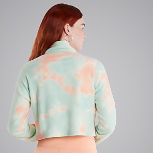 Women's Prism Crop Half Zip Fleece - Light Blue