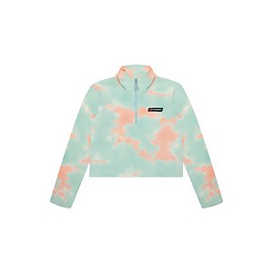 Women's Prism Crop Half Zip Fleece - Light Blue