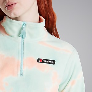 Women's Prism Crop Half Zip Fleece - Light Blue