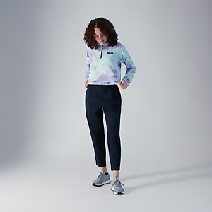 Women's Prism Crop Half Zip Fleece - Purple / Turquoise