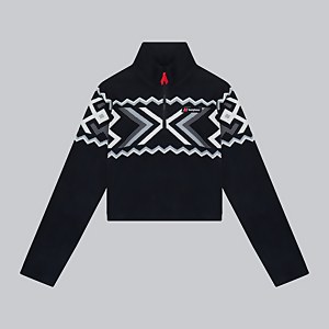 Women's Prism Crop Half Zip Fleece - Black