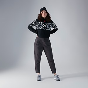 Women's Prism Crop Half Zip Fleece - Black - XS