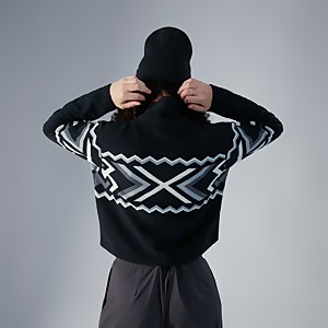 Women's Prism Crop Half Zip Fleece - Black