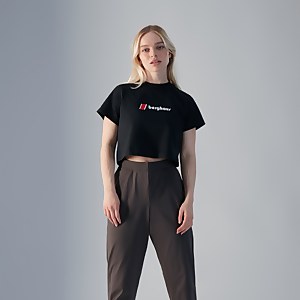Women's Crop Short Sleeve Tee - Black