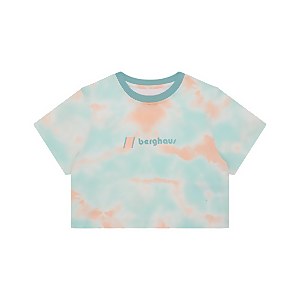 Women's Crop Short Sleeve Tee - Pink / Light Blue
