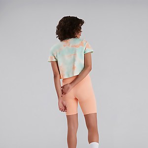 Women's Crop Short Sleeve Tee - Pink / Light Blue