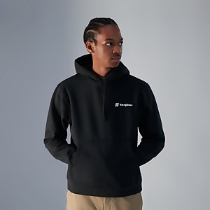 Unisex Heritage Back Print Hoody - Black