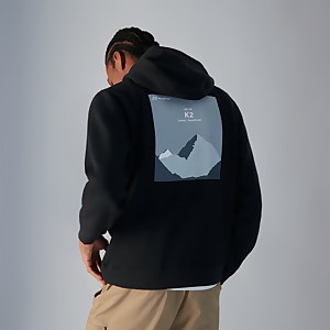 Unisex Heritage Back Print Hoody - Black