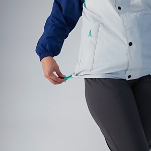 Unisex Windbreaker 21 Jacket - Light Grey / Dark Blue