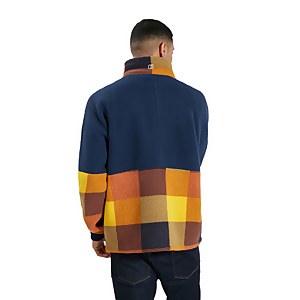 Men's Houlton Half Zip Fleece - Brown / Blue