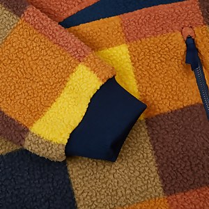 Men's Houlton Half Zip Fleece - Brown / Blue