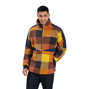 Men's Houlton Half Zip Fleece - Brown / Blue
