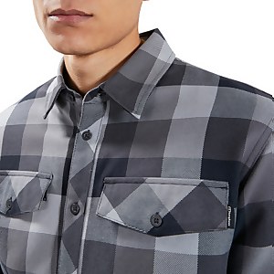 Men's Skawton Long Sleeve Shirt - Black / Grey