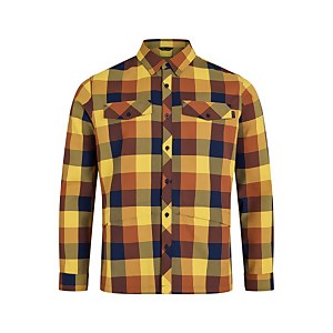 Skawton Long Sleeve Shirt für Herren - Dunkelblau/Braun