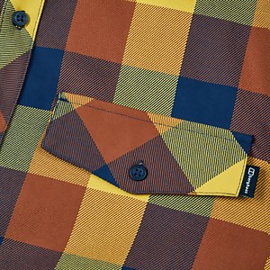 Skawton Long Sleeve Shirt für Herren - Dunkelblau/Braun