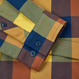 Skawton Long Sleeve Shirt für Herren - Dunkelblau/Braun