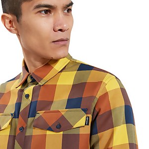 Skawton Long Sleeve Shirt für Herren - Dunkelblau/Braun