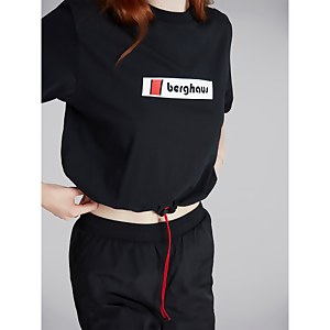 Women's Cropped Toggle Tee - Black