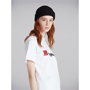 Unisex Organic Heritage Front Logo Tee - White