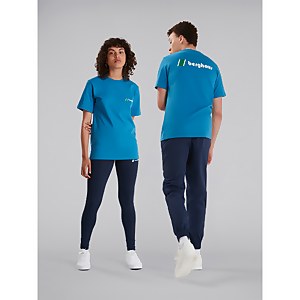 Unisex Heritage Front & Back Logo Tee - Blue - XS