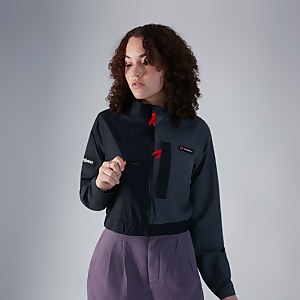 Women's Cropped Co-Ord Jacket - Black/Grey