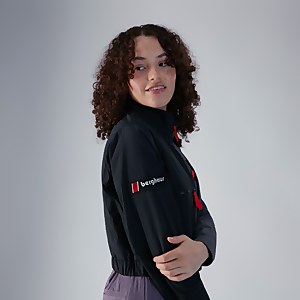 Women's Cropped Co-Ord Jacket - Black/Grey