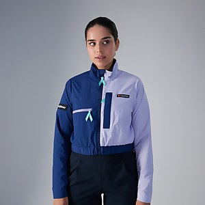 Women's Cropped Co-Ord Wind Waterproof Jacket - Blue / Purple