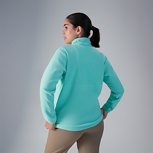 Women's Oversized Aztec Half Zip Fleece - Turquoise