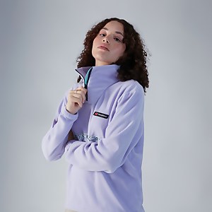 Women's Oversized Aztec Half Zip Fleece - Purple