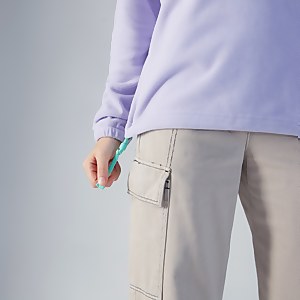 Women's Oversized Aztec Half Zip Fleece - Purple