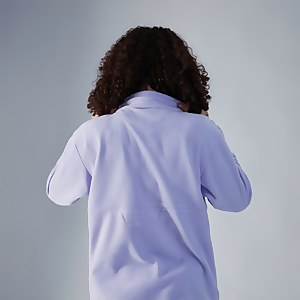 Women's Oversized Aztec Half Zip Fleece - Purple