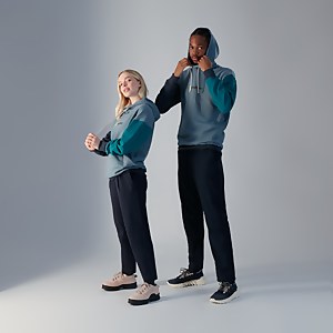 Unisex Oversized Block Hoody - Blue