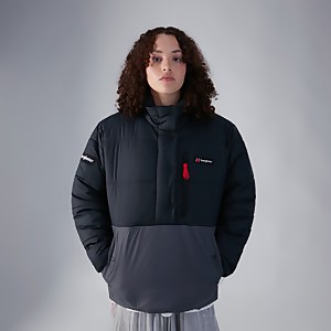 Unisex Selapass Insulated Half Zip Jacket - Black / Grey