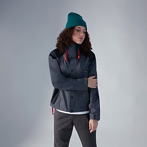 Women's Mayeurvate Short Waterproof Jacket Grey/Black - XS