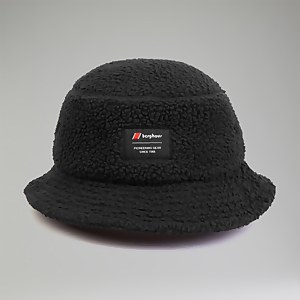 Unisex Sherling Fleece Heritage Bucket Hat - Black