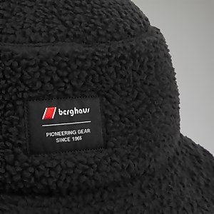 Unisex Sherling Fleece Heritage Bucket Hat - Black