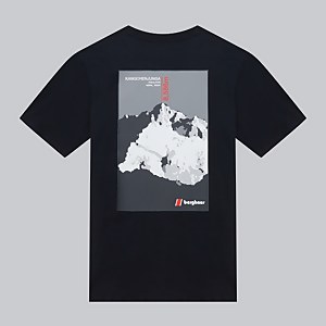 Unisex Kanchenjunga Static Short Sleeve T-Shirt - Black