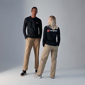 Unisex Heritage F&B Logo Long Sleeve T-Shirts Black - XS