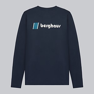 Unisex Organic Heritage Front & Back Logo Long Sleeve Tee - Blue