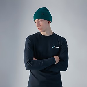 Unisex Organic Heritage Front & Back Logo Long Sleeve Tee - Blue