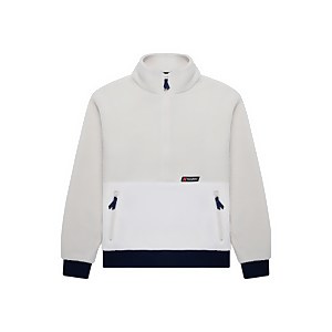 Unisex Polar Fleece 90 Half Zip Fleece - Grey / Natural