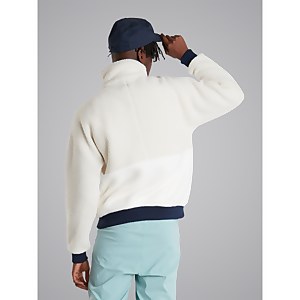 Unisex Polar Fleece 90 Half Zip Fleece - Grey / Natural