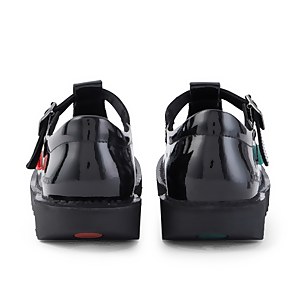 Youth Womens Kick T Bar Patent Leather Black