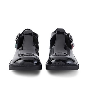 Youth Womens Kick T Bar Patent Leather Black