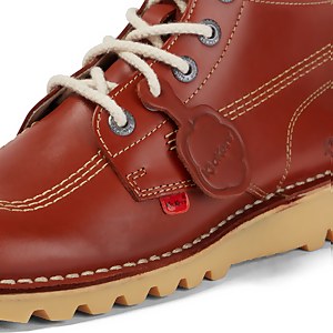 Adult Unisex Leather Kick Hi Dark Tan