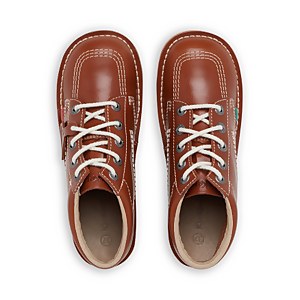 Adult Unisex Leather Kick Hi Dark Tan