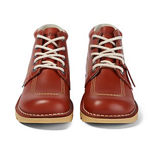 Adult Unisex Leather Kick Hi Dark Tan