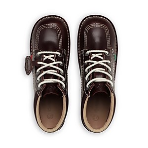 Adult Unisex Leather Kick Hi Dark Red