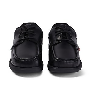 Youth Mens Fragma Lace 4 Eyelet Leather Black